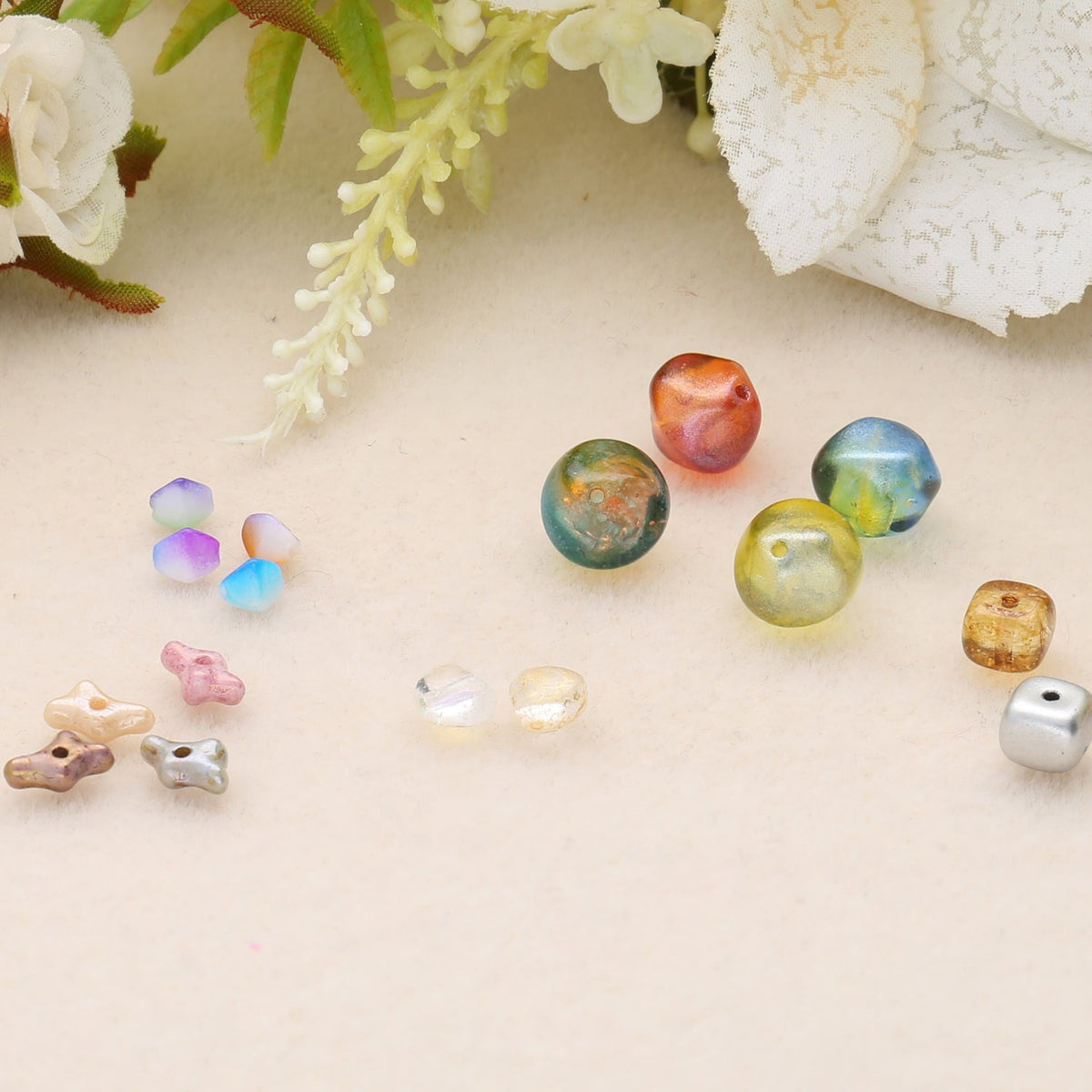 Recycelte Glasperlen - verschiedene Formen - PerlineBeads