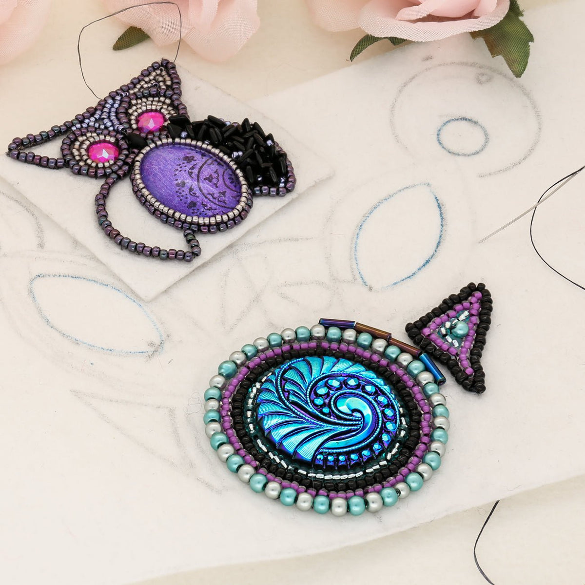 Untergrund zum Besticken mit Perlen - PerlineBeads