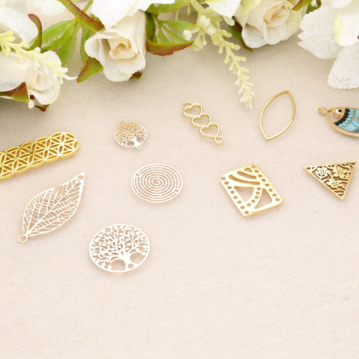 Verbindungselemente goldfarbig - PerlineBeads
