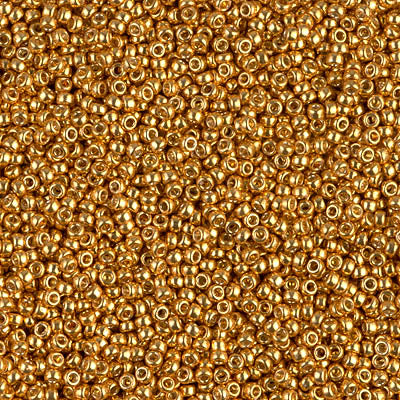 Perles de rocaille Miyuki 15/0 - Duracoat Galvanized Yellow Gold