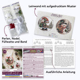 Perlen-Stickset Weihnachtsanhänger • Weihnachtsmann & Schneemann