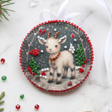 Kit broderie de perles suspension de Noël • Renne & sapin de Noël