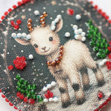 Kit broderie de perles suspension de Noël • Renne & sapin de Noël