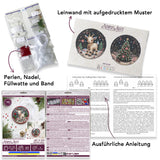 Kit broderie de perles suspension de Noël • Renne & sapin de Noël