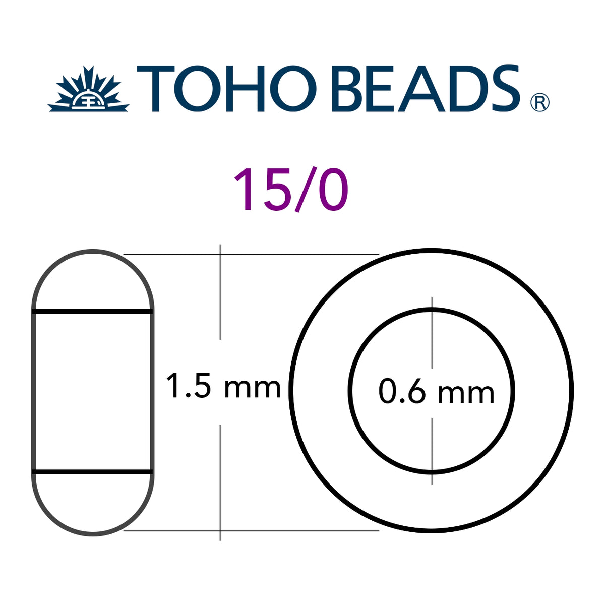 Rocailles-Perlen Toho 15/0 – PermaFinish - Metallic Polaris