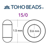 Rocailles-Perlen Toho 15/0 – PermaFinish - Metallic Polaris
