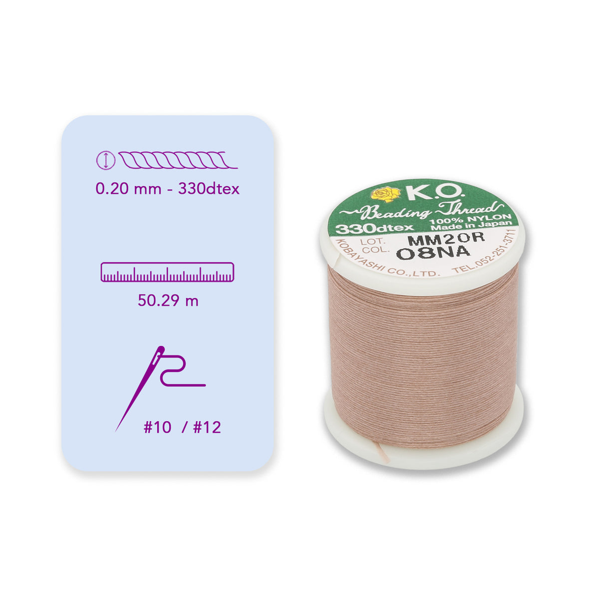 Fil à perles K.O. 330dtex - nature