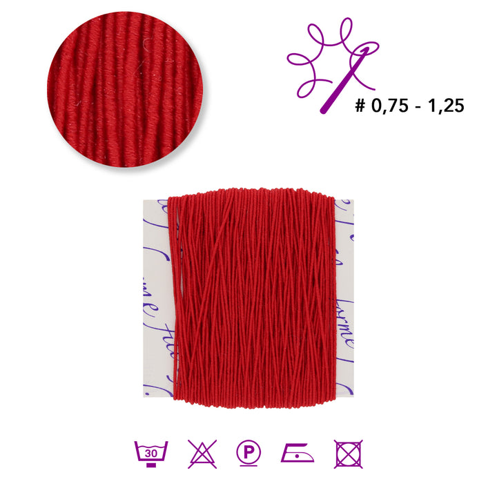 Pompei elastisches Schmuckgarn - Rot (4107) - PerlineBeads