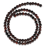 Rotes Tigerauge Perlen · rund · 4 mm