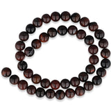 Perles d’œil de tigre rouge · rondes · 8 mm