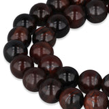 Perles d’œil de tigre rouge · rondes · 8 mm