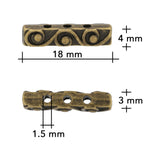 Abstandshalter – Spacer Perlen mit 3 Löcher - PerlineBeads