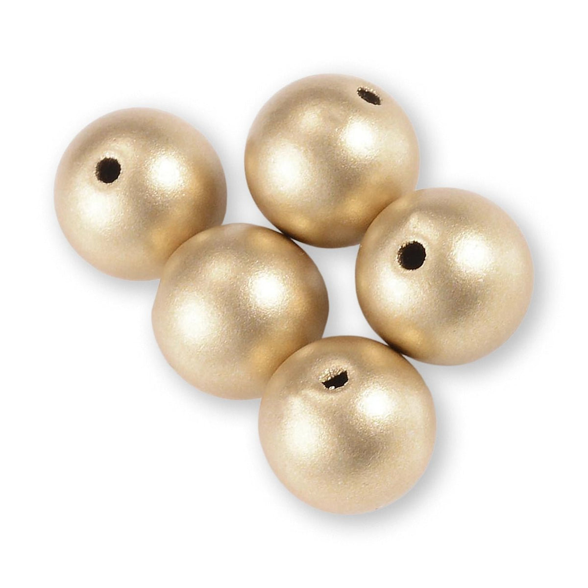 Acryl - Perle rund 12 mm – Mat Gold - PerlineBeads SA