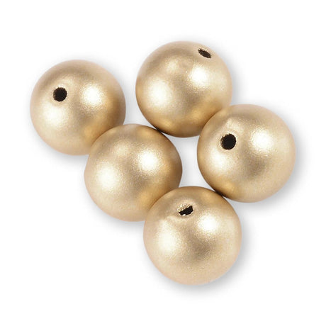 Acryl - Perle rund 12 mm – Mat Gold - PerlineBeads SA