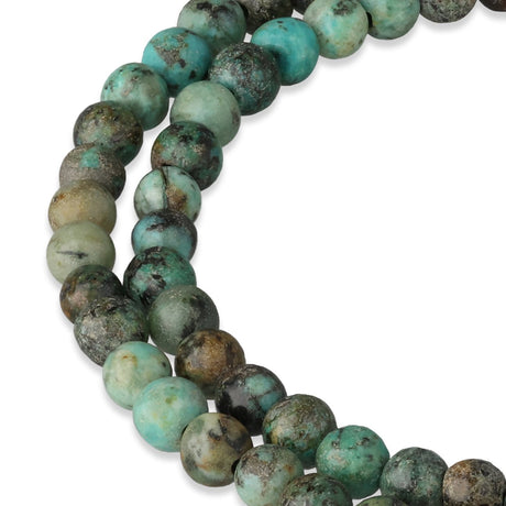 Afrikanischer Türkis Perlen · rund · 4 mm - PerlineBeads SA