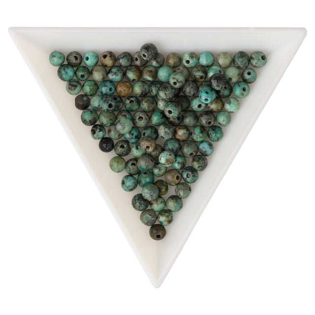 Afrikanischer Türkis Perlen · rund · 4 mm - PerlineBeads SA