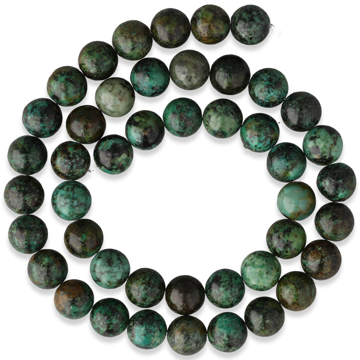Afrikanischer Türkis Perlen · rund · 8 mm - PerlineBeads SA