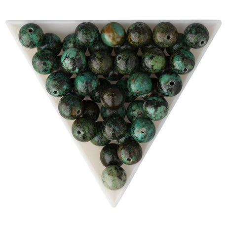 Afrikanischer Türkis Perlen · rund · 8 mm - PerlineBeads SA