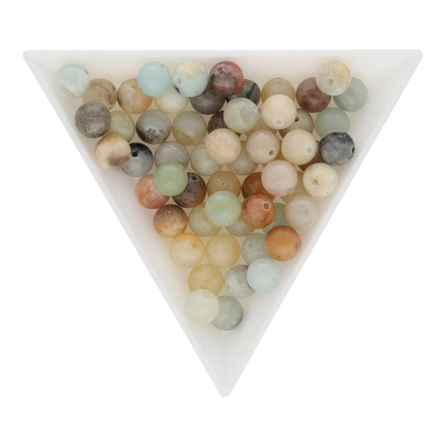 Amazonit Perlen rund - 6 mm - Mehrfarbig - PerlineBeads SA
