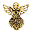 Anhänger Engel, Farbe antikgold - PerlineBeads SA