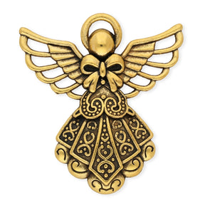 Anhänger Engel, Farbe antikgold - PerlineBeads SA