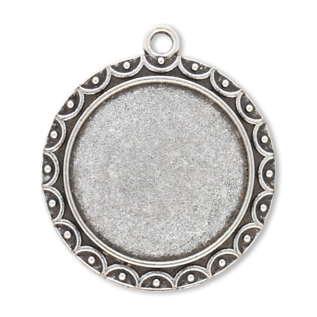 Anhänger für Cabochon, Farbe Antiksilber - PerlineBeads SA