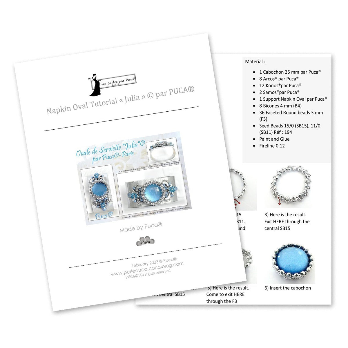 Anleitung für Serviettenhalter Julia par Puca® - PerlineBeads SA