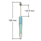 Bastel-Kugelschreiber befüllbar • UV-Beschichtung • Seegrün • 150mm - PerlineBeads SA