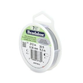 Beadalon Schmuckdraht 7 Fäden (0.30 mm) - Satin Silver - PerlineBeads SA