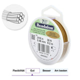 Beadalon Schmuckdraht 7 Fäden (0.46 mm) - Satin Gold - PerlineBeads SA