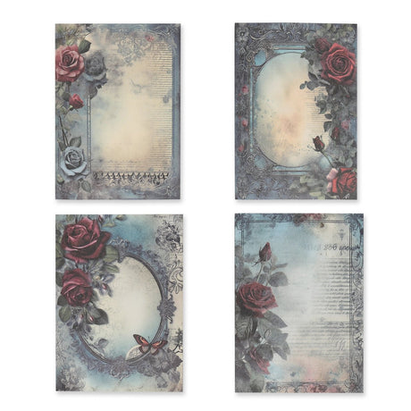 Bedrucktes Scrapbooking Papier | „Baroque Garden“ | 30 - teiliges Set - PerlineBeads SA