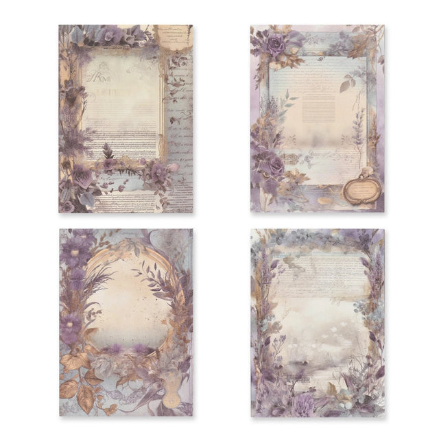 Bedrucktes Scrapbooking Papier | „Baroque Garden II“ | 30 - teiliges Set - PerlineBeads SA