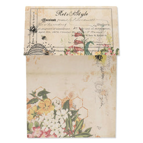 Bedrucktes Scrapbooking Papier | „Bee Garden“ | 8 - teiliges Set - PerlineBeads SA