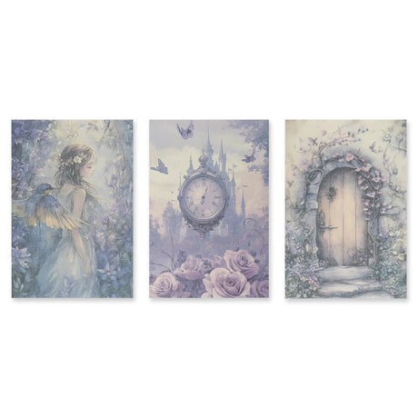 Bedrucktes Scrapbooking Papier | „Enchanted Dreams“ | 30 - teiliges Set - PerlineBeads SA