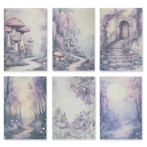 Bedrucktes Scrapbooking Papier | „Enchanted Dreams“ | 30 - teiliges Set - PerlineBeads SA