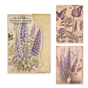 Bedrucktes Scrapbooking Papier | „Lavender Purple“ | 30 - teiliges Set - PerlineBeads SA