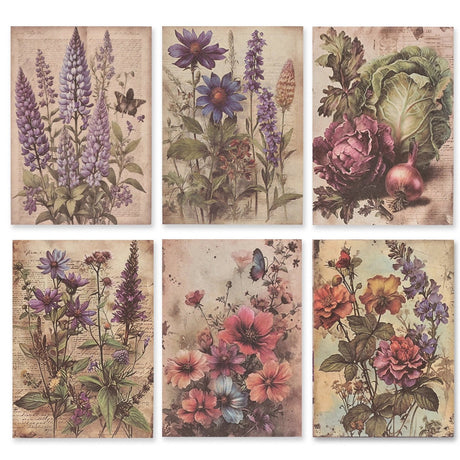 Bedrucktes Scrapbooking Papier | „Lavender Purple“ | 30 - teiliges Set - PerlineBeads SA