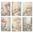 Bedrucktes Scrapbooking Papier | „Mushroom Fairytale“ | 30 - teiliges Set - PerlineBeads SA