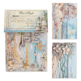 Bedrucktes Scrapbooking Papier | „Seaside Memories“ | 8 - teiliges Set - PerlineBeads SA