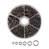 Biegeringe - Assortiert in Box – Gunmetal - PerlineBeads SA