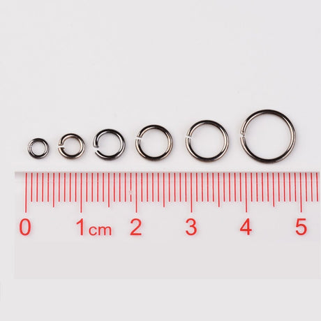 Biegeringe - Assortiert in Box – Gunmetal - PerlineBeads SA