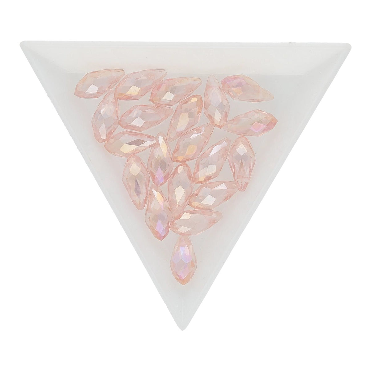 Briolettes Glasperlen mit seitlichem Loch 13x6 mm - Peach Puff - PerlineBeads SA