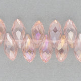Briolettes Glasperlen mit seitlichem Loch 13x6 mm - Peach Puff - PerlineBeads SA