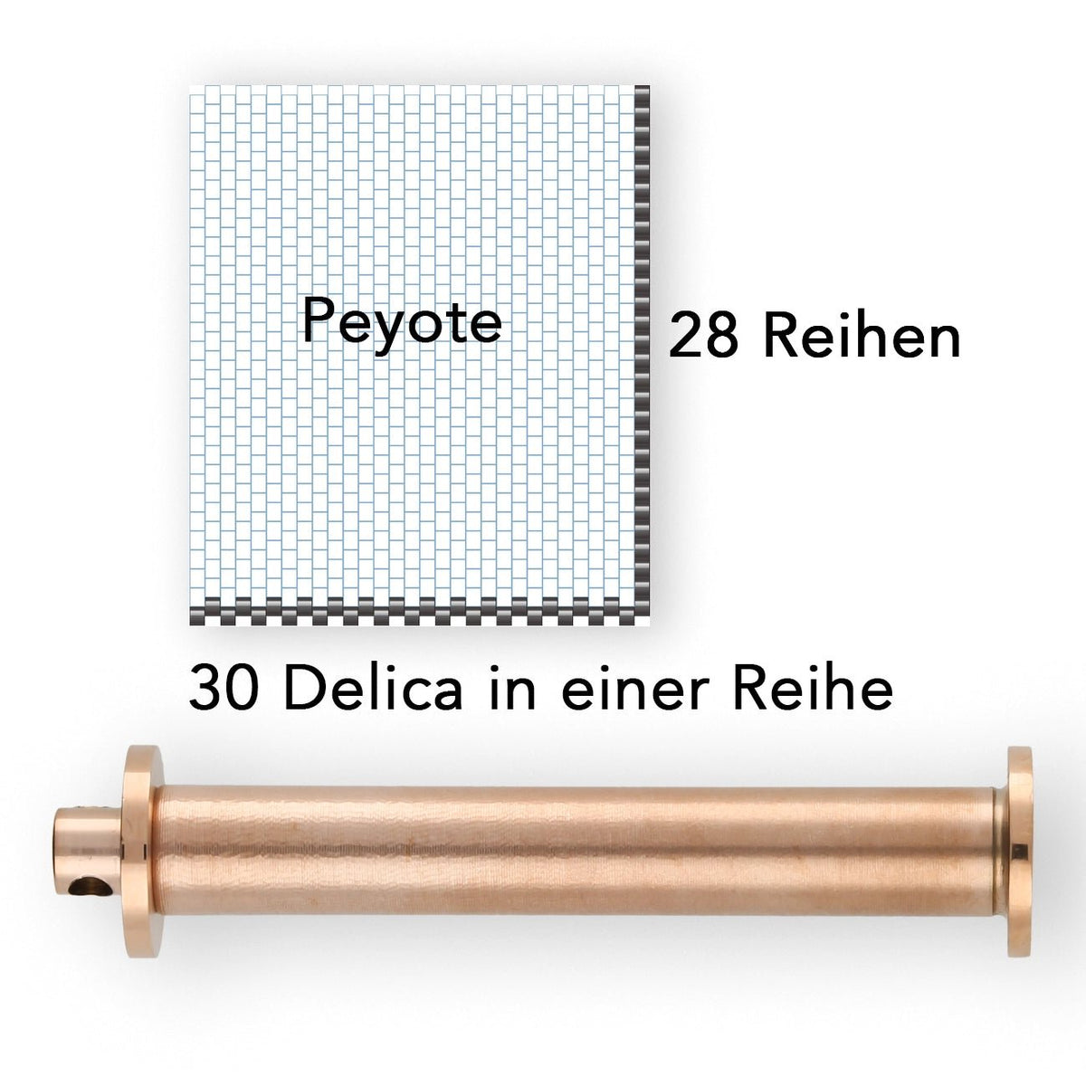 Centerline Säulenanhänger – Lang - Roségold - PerlineBeads SA