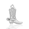 Charm - Anhänger Cowboy Stiefel - Edelstahl PVD - PerlineBeads SA