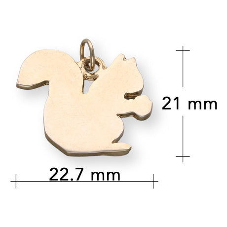 Charm / Anhänger “Eichhörnchen” - Edelstahl Farbe Gold - PerlineBeads SA