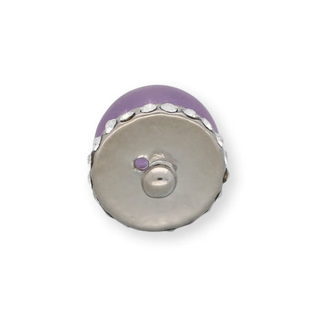 Charm / Anhänger “Glöcken” - Farbe Violett/Silber - PerlineBeads SA