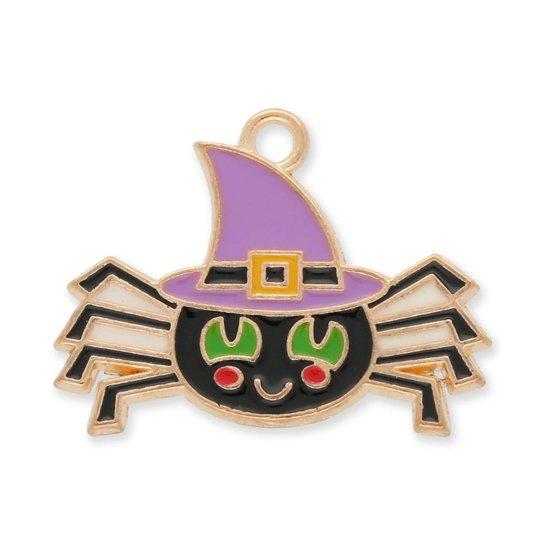 Charm / Anhänger Halloween “Spinne mit Hut” - PerlineBeads