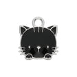 Charm / Anhänger “Katzenkopf” - Silber - schwarz - PerlineBeads