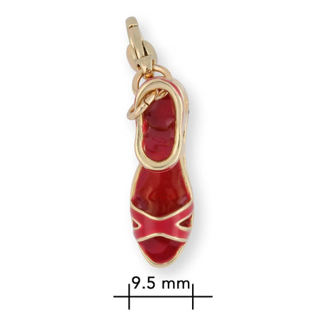 Charm / Anhänger “Keilsandal” - Farbe Gold/Rot - PerlineBeads SA